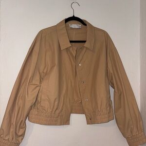 Women's Classic Tan Bomber Jacket